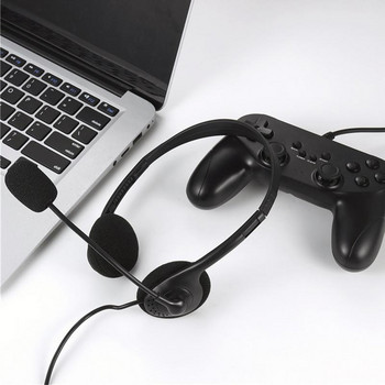 3,5 мм шумопотискащи кабелни слушалки с микрофон Универсални USB слушалки с микрофон за компютър/лаптоп/компютър