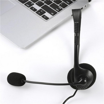 Ενσύρματα ακουστικά ακύρωσης θορύβου 3,5 mm με μικρόφωνο Καθολικά ακουστικά USB με μικρόφωνο για υπολογιστή / φορητό υπολογιστή / υπολογιστή