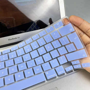 Капак за клавиатура на лаптоп EU US-Enter за Macbook Air 13 A2337 A2179 Цветен силиконов водоустойчив защитно фолио за клавиатура