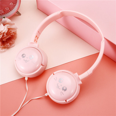 Mielos vaikiškos ausinės mergaitėms, vaikams su mikrofonu, 3,5 mm lizdu 3D stereofoninė muzikos laidinė ausinė Gamer mobilusis telefonas iphone nešiojamasis kompiuteris, dovana
