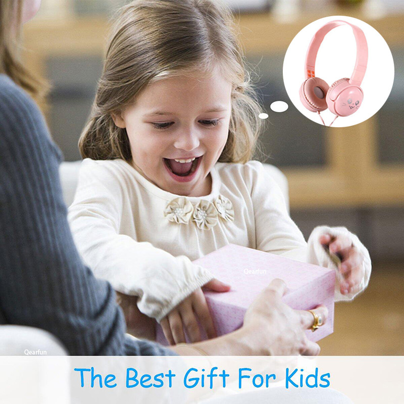 Mielos vaikiškos ausinės mergaitėms, vaikams su mikrofonu, 3,5 mm lizdu 3D stereofoninė muzikos laidinė ausinė Gamer mobilusis telefonas iphone nešiojamasis kompiuteris, dovana
