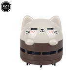 2022-es új mini aranyos macskamintás újratölthető vezeték nélküli porszívó irodai asztali poreltávolító otthoni asztalseprő hordozható USB asztal