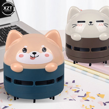 2022 Νέα Mini Cute Cat Pattern Επαναφορτιζόμενη ασύρματη ηλεκτρική σκούπα Desk Desk Desk Remover Home Desk Sweeper Φορητό γραφείο USB