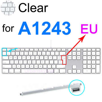 Tastatūras vāciņš priekš iMac Magic A1644 A1843 A1314 A1243 A2449 A2450 A2520 Bluetooth ciparu silikona aizsargplēves apvalks G6
