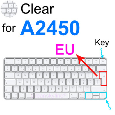 Tastatūras vāciņš priekš iMac Magic A1644 A1843 A1314 A1243 A2449 A2450 A2520 Bluetooth ciparu silikona aizsargplēves apvalks G6