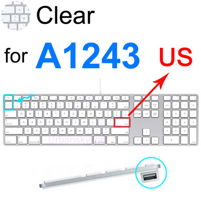 Tastatūras vāciņš priekš iMac Magic A1644 A1843 A1314 A1243 A2449 A2450 A2520 Bluetooth ciparu silikona aizsargplēves apvalks G6