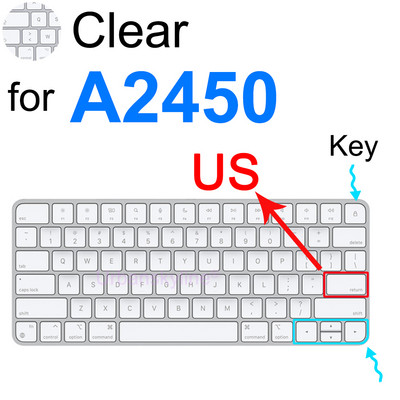 Tastatūras vāciņš priekš iMac Magic A1644 A1843 A1314 A1243 A2449 A2450 A2520 Bluetooth ciparu silikona aizsargplēves apvalks G6