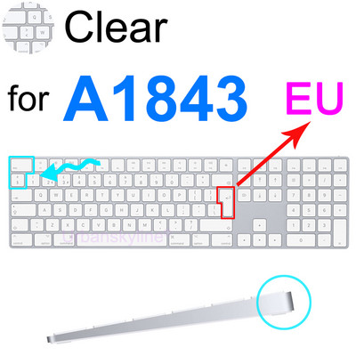 Tastatūras vāciņš priekš iMac Magic A1644 A1843 A1314 A1243 A2449 A2450 A2520 Bluetooth ciparu silikona aizsargplēves apvalks G6