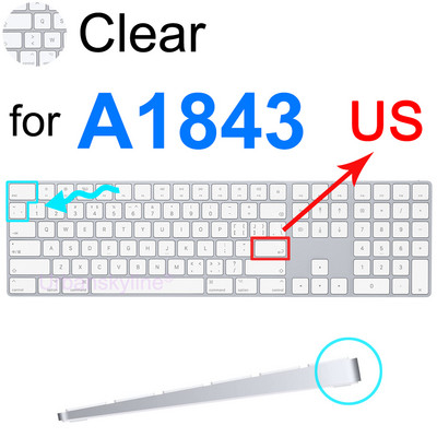 Tastatūras vāciņš priekš iMac Magic A1644 A1843 A1314 A1243 A2449 A2450 A2520 Bluetooth ciparu silikona aizsargplēves apvalks G6