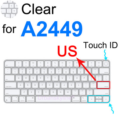 Tastatūras vāciņš priekš iMac Magic A1644 A1843 A1314 A1243 A2449 A2450 A2520 Bluetooth ciparu silikona aizsargplēves apvalks G6