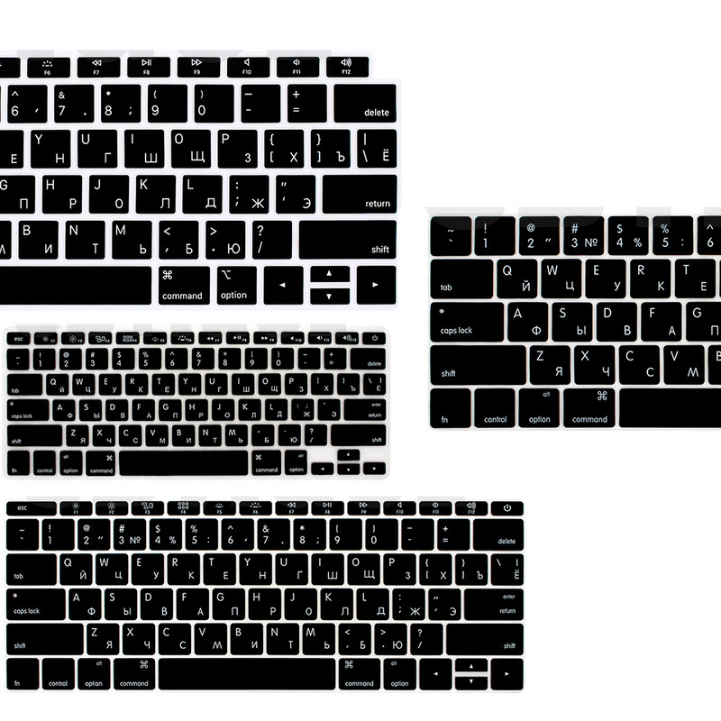 Krievu silikona tastatūras vāciņa aizsargs Macbook air13/12 /15/16pro skārienjoslai A1706/A1466A1708/A1990/A1398/A2289/A1932/A2141