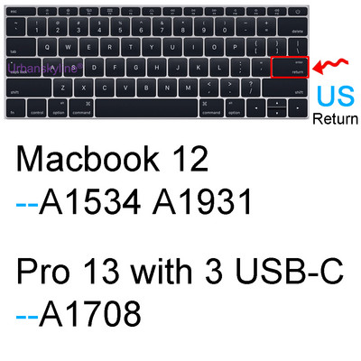 Klaviatūros dangtelis, skirtas Macbook Air 13 M2 Pro 13 M1 14 Max 15 16 Bar ID 17 Retina 11 Silikoninis apsauginis odos dėklas A2337 A2779 A2681
