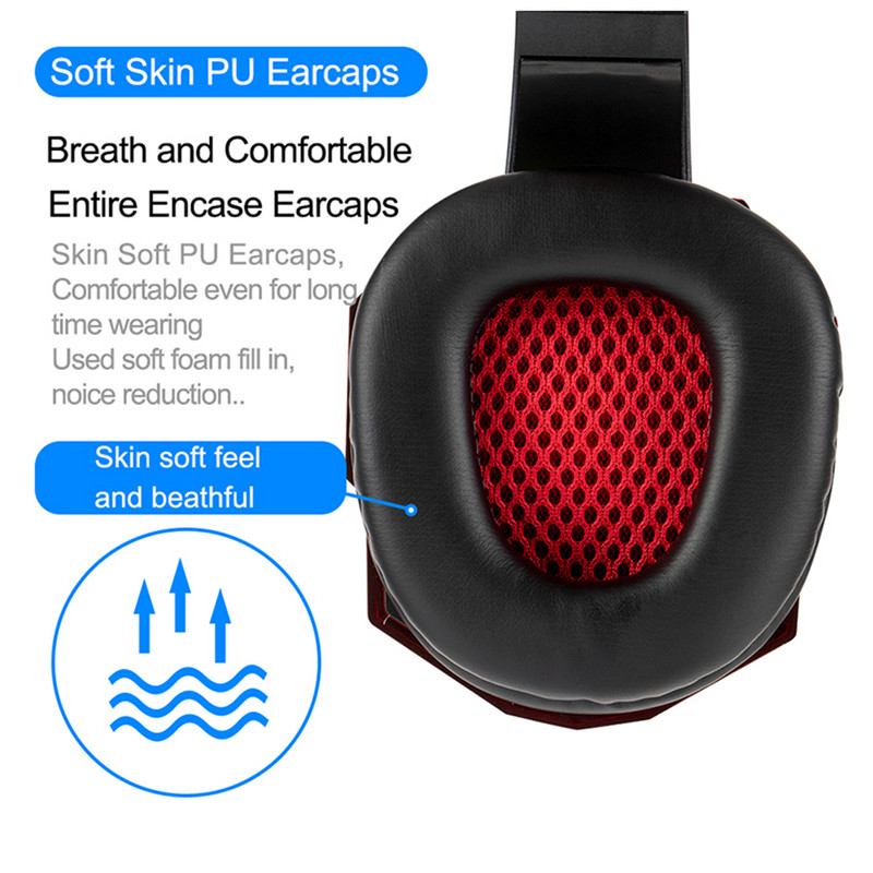 LED-valgustusega juhtmega mängukõrvaklapid mikrofoniga Mürasummutavad mänguripeakomplekt arvutile, sülearvutile, sülearvutile PS4 PS5 Xboxile