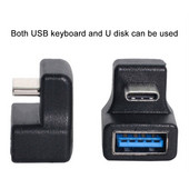 USB C Adapter 180 fokos könyök C típusú OTG átalakító U alakú USB-C 3.0 csatlakozó Kompatibilis a Laptop Tablet Mobile T84C készülékkel