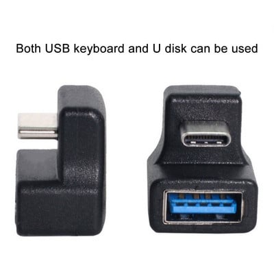 USB C adapter 180 stupnjeva koljeno tipa C OTG pretvarač U oblika USB-C 3.0 priključak kompatibilan s prijenosnim računalom i tabletom Mobile T84C