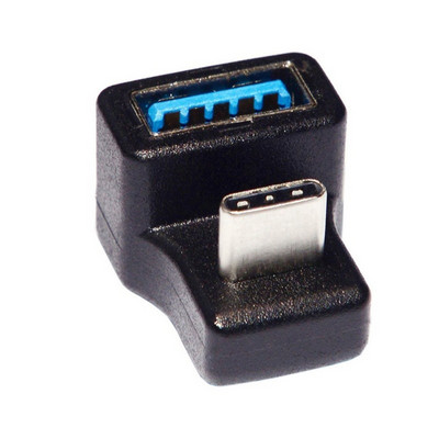 USB C Adapter 180 fokos könyök C típusú OTG átalakító U alakú USB-C 3.0 csatlakozó Kompatibilis a Laptop Tablet Mobile T84C készülékkel