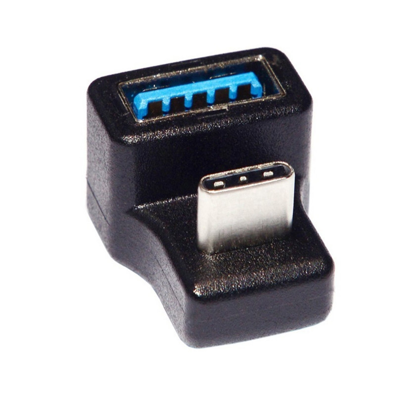 USB C Adapter 180 fokos könyök C típusú OTG átalakító U alakú USB-C 3.0 csatlakozó Kompatibilis a Laptop Tablet Mobile T84C készülékkel