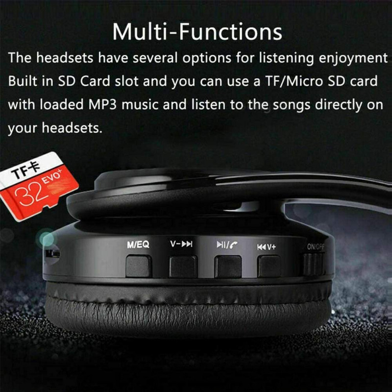 Austiņas Bluetooth austiņas Gamer Telpiskā skaņa Stereo Bezvadu austiņas USB ar mikrofonu Krāsainas gaismas datora klēpjdatora austiņas