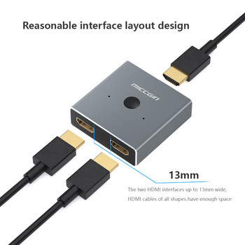 HDMI превключвател 1 IN 2 OUT 2 IN 1 OUT Wire Control HD 4K за XBOX 360 PS4 Smart Android HDTV Switcher Adapter Spliter New