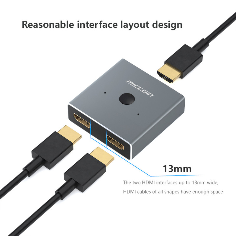 HDMI prekidač 1 IN 2 OUT 2 IN 1 OUT Wire Control HD 4K za XBOX 360 PS4 Smart Android HDTV Switcher Adapter Spliter Novo