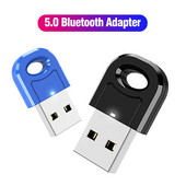 USB „Bluetooth“ adapteris „True 5.0“ „Bluetooth“ siųstuvas, skirtas asmeninio kompiuterio imtuvui nešiojamojo kompiuterio ausinių spausdintuvo pelė 4.0 rakto imtuvas