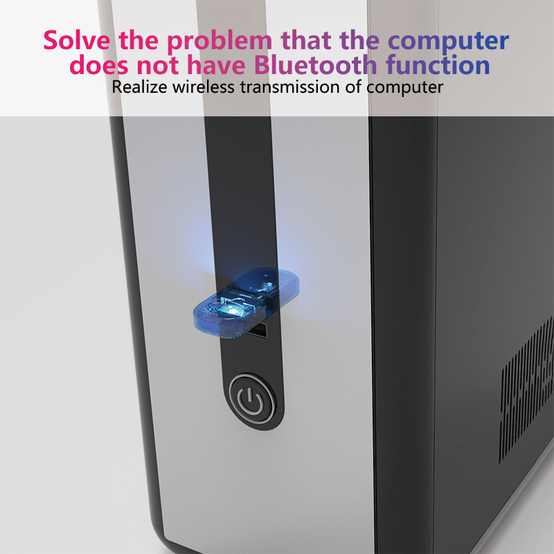 USB „Bluetooth“ adapteris „True 5.0“ „Bluetooth“ siųstuvas, skirtas asmeninio kompiuterio imtuvui nešiojamojo kompiuterio ausinių spausdintuvo pelė 4.0 rakto imtuvas