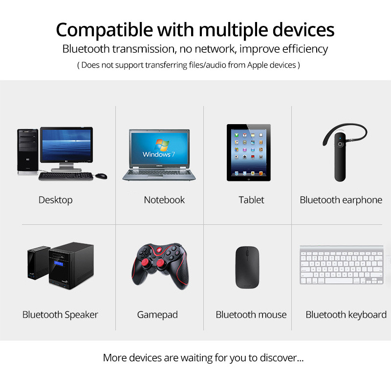 USB „Bluetooth“ adapteris „True 5.0“ „Bluetooth“ siųstuvas, skirtas asmeninio kompiuterio imtuvui nešiojamojo kompiuterio ausinių spausdintuvo pelė 4.0 rakto imtuvas