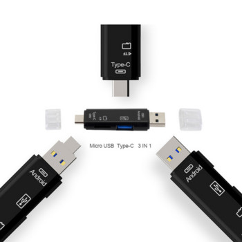 LccKaa OTG Micro SD Card Reader Τύπος C Αναγνώστης κάρτας USB Card Reader Drive Flash Smart Card Reader για USB Micro SD Adapter