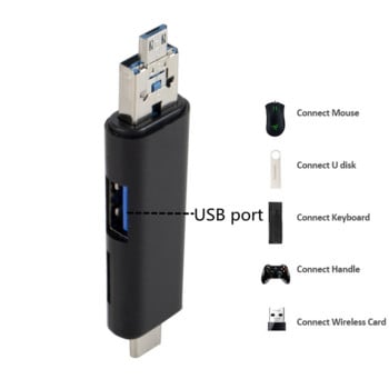 LccKaa OTG Micro SD Card Reader Τύπος C Αναγνώστης κάρτας USB Card Reader Drive Flash Smart Card Reader για USB Micro SD Adapter