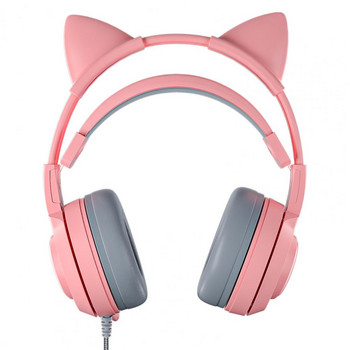 SY-G25 Ενσύρματα ακουστικά με μικρόφωνο Cute Cat Ear Over Ear Ακουστικά gaming για E-sport Ακουστικά για φορητούς υπολογιστές