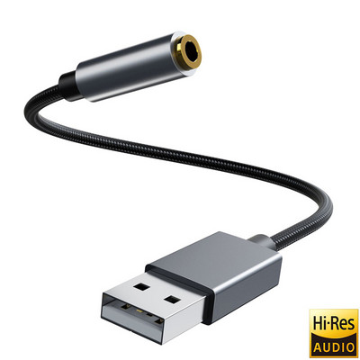 2 u 1 zvučna kartica, vanjski 3,5 mm USB adapter, USB na slušalice, zvučnik, audio sučelje za PS4 prijenosno računalo, USB HIFI zvučna kartica