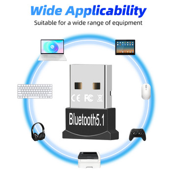 Bluetooth 5.1 музикален аудио приемник предавател USB Bluetooth адаптер ключ за компютър високоговорител лаптоп безжична мишка USB предавател