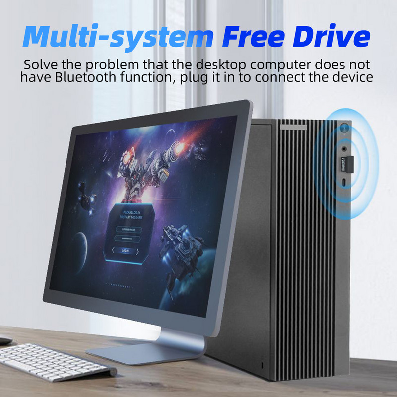 Bluetooth 5.1 Muzică Receptor Audio Transmițător USB Bluetooth Adaptor Dongle pentru PC Difuzor Laptop Mouse fără fir Transmițător USB