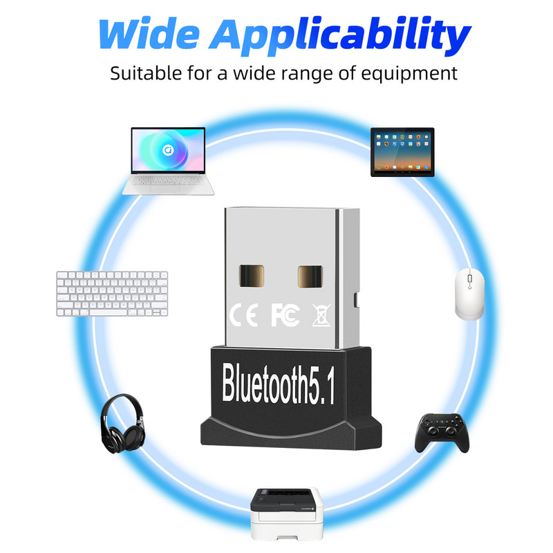 Bluetooth 5.1 Muzică Receptor Audio Transmițător USB Bluetooth Adaptor Dongle pentru PC Difuzor Laptop Mouse fără fir Transmițător USB