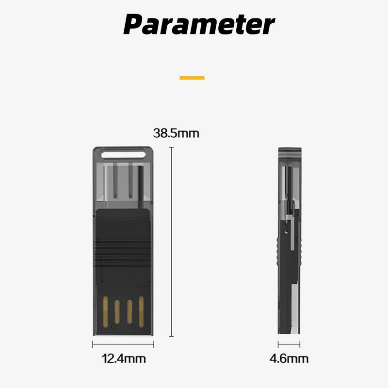 2 vienā karšu lasītājs USB 2.0 un USB tips C uz SD Micro SD TF karšu lasītājs OTG adapteris Smart Memory MicroSD karšu lasītājs iPad klēpjdatoram
