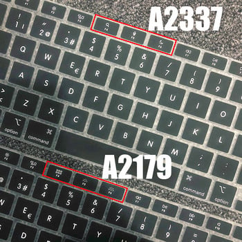 За Macbook Air13 M1 Чип Клавиатура Калъф за лаптоп Силиконово защитно фолио За Macbook A2337 13.3Air Калъфи за клавиатура Издаване 2020 г.