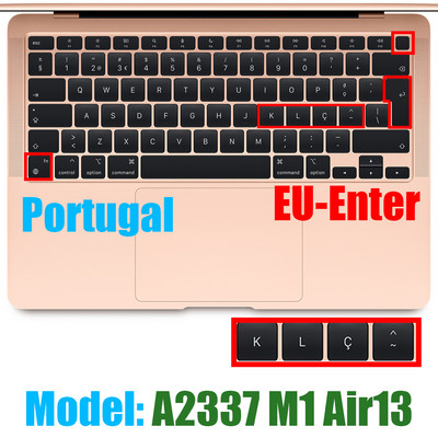 „Macbook Air13 M1 Chip“ klaviatūros dangtelis nešiojamojo kompiuterio silikoninė apsauginė plėvelė, skirta „Macbook A2337 13.3Air“ klaviatūros dėklai, 2020 m.