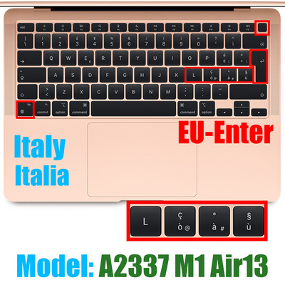 „Macbook Air13 M1 Chip“ klaviatūros dangtelis nešiojamojo kompiuterio silikoninė apsauginė plėvelė, skirta „Macbook A2337 13.3Air“ klaviatūros dėklai, 2020 m.