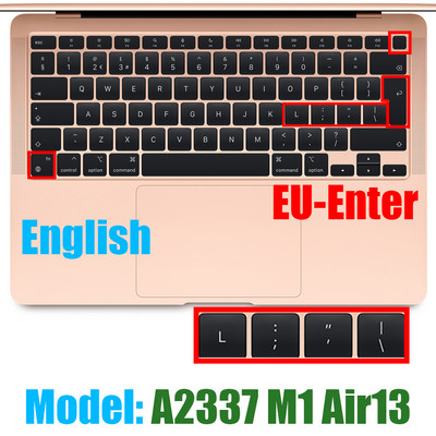 „Macbook Air13 M1 Chip“ klaviatūros dangtelis nešiojamojo kompiuterio silikoninė apsauginė plėvelė, skirta „Macbook A2337 13.3Air“ klaviatūros dėklai, 2020 m.