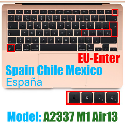 „Macbook Air13 M1 Chip“ klaviatūros dangtelis nešiojamojo kompiuterio silikoninė apsauginė plėvelė, skirta „Macbook A2337 13.3Air“ klaviatūros dėklai, 2020 m.