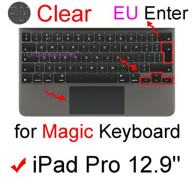 Tipkovnica Cover za iPad Pro 12.9 Pro 11 Magic Keyboard 10.5 Air 5 4 3 7 8 9 Smart Case Folio Silicone Protector Skin Film TPU EU