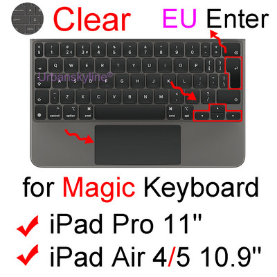 Tipkovnica Cover za iPad Pro 12.9 Pro 11 Magic Keyboard 10.5 Air 5 4 3 7 8 9 Smart Case Folio Silicone Protector Skin Film TPU EU
