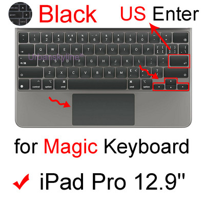 Tipkovnica Cover za iPad Pro 12.9 Pro 11 Magic Keyboard 10.5 Air 5 4 3 7 8 9 Smart Case Folio Silicone Protector Skin Film TPU EU