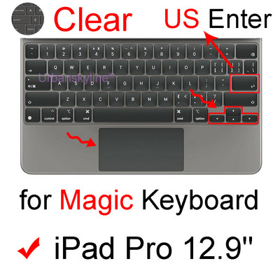 Tipkovnica Cover za iPad Pro 12.9 Pro 11 Magic Keyboard 10.5 Air 5 4 3 7 8 9 Smart Case Folio Silicone Protector Skin Film TPU EU