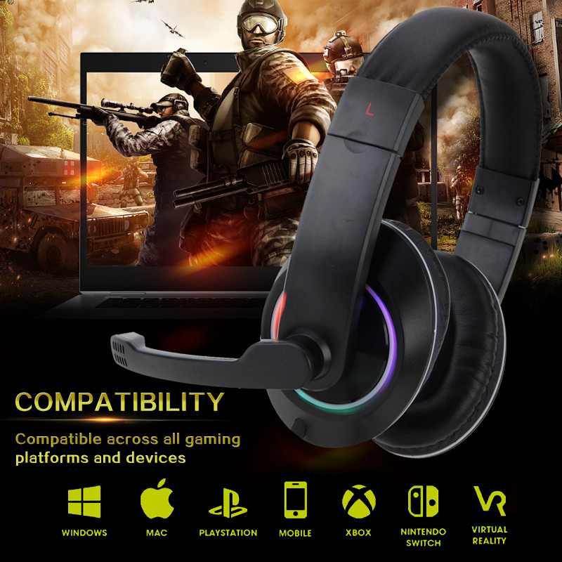 PS5 austiņām spēlētājam ar 3,5 mm ligzdu melna tālruņa stereo mūzikas vadu austiņām ar Micfor PS4 datora klēpjdatora planšetdatora Xbox Nintendo slēdzi