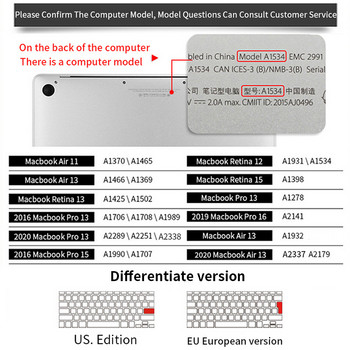 Κάλυμμα πληκτρολογίου φορητού υπολογιστή για Macbook Pro 13 ιντσών A2338 A2251 A2289 A2259 A2141 ΕΕ ΗΠΑ Αγγλικής γλώσσας Κάλυμμα πληκτρολογίου σιλικόνης