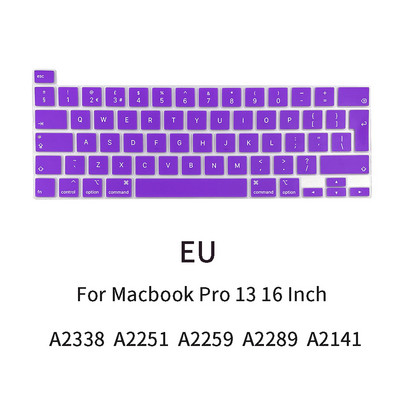 Sülearvuti klaviatuuri kate Macbook Pro 13-tollisele A2338 A2251 A2289 A2259 A2141 EU USA inglise keele klaviatuuri kate silikoonist nahale