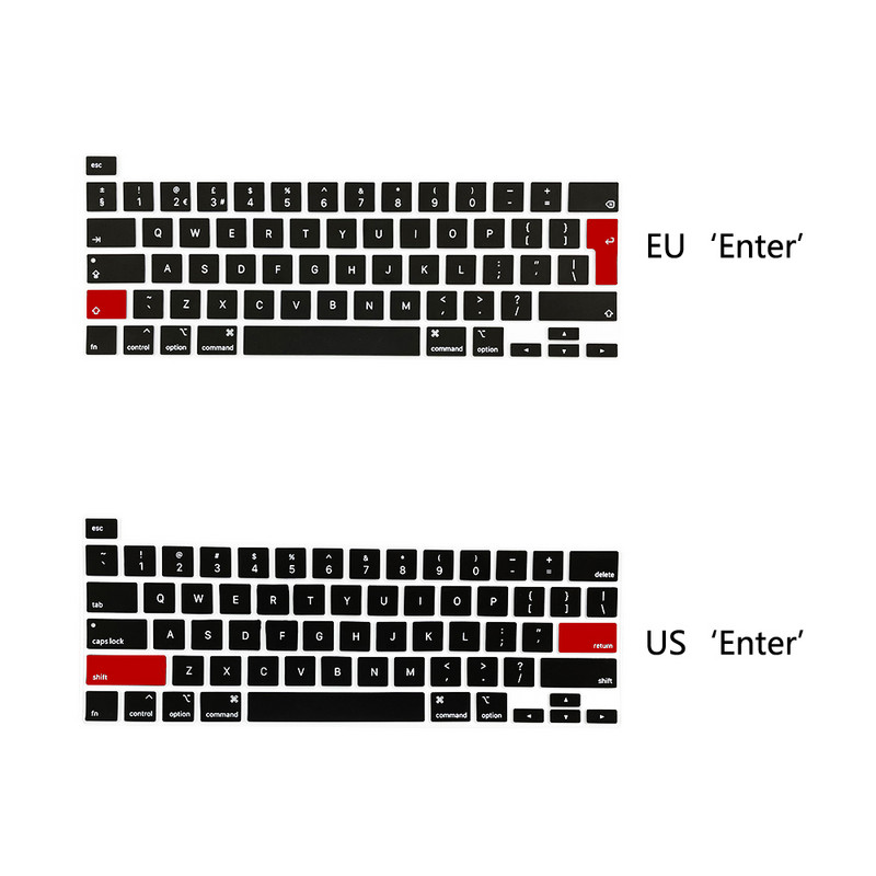 Sülearvuti klaviatuuri kate Macbook Pro 13-tollisele A2338 A2251 A2289 A2259 A2141 EU USA inglise keele klaviatuuri kate silikoonist nahale