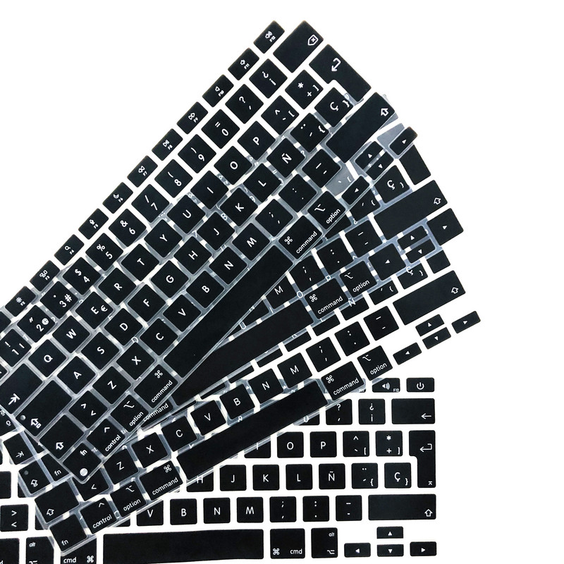 ES FR RU Nešiojamojo kompiuterio klaviatūros dangtelis skirtas Macbook Air 13 M1 A2337 silikoninis Apsauginės plėvelės klaviatūros dėklas Air13 A2179 A1932 A1466
