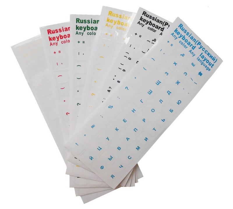 Universalūs rusiški skaidrūs klaviatūros lipdukai, skirti nešiojamojo kompiuterio raidėms, klaviatūros dangtelis, skirtas nešiojamojo kompiuterio apsaugai nuo dulkių